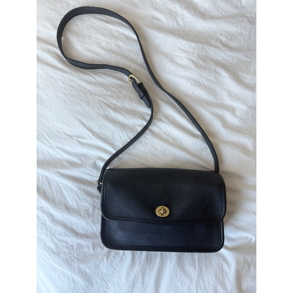 Vintage Coach Compartment Bag Black No. 9850 - Picture 2 of 15